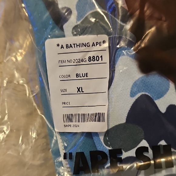 A Bathing Ape Blue Camo Hoodie - Picture 2 of 6